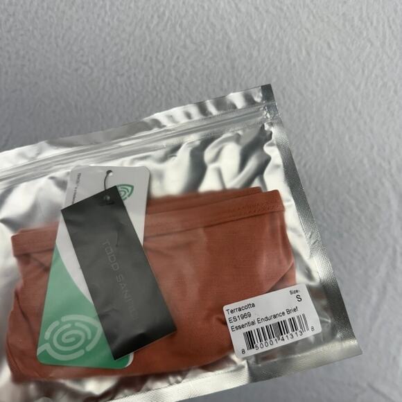 Todd Sanfield Brief Men's Small Pink Terracotta Essential Endurance Tencel NEW - Picture 3 of 5